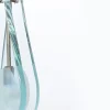Lampada a Sospensione Memory in Vetro Molato Azzurro Chiaro e Ottone