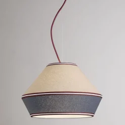 Lampada a Sospensione Meringa #5 in Lino Diametro 60 cm
