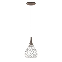 Lampada a sospensione Mongolfier P1 in nichel nero