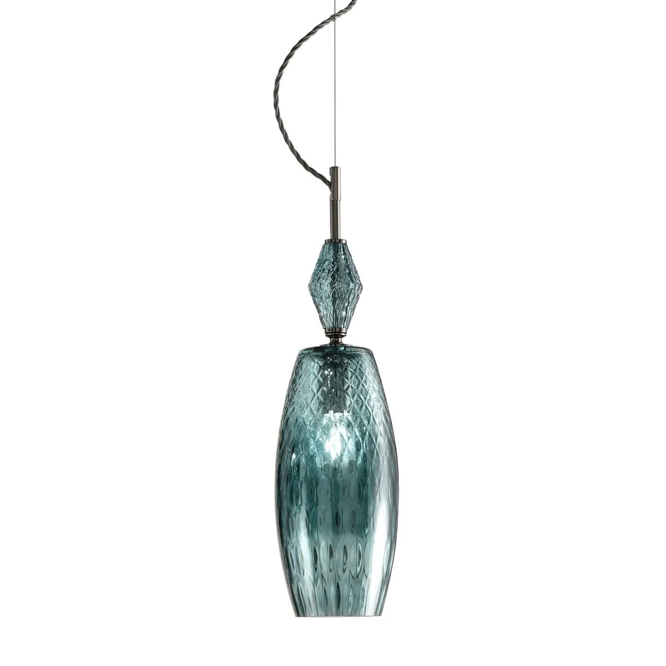 Lampada a sospensione Mood Rebel S1 blu teal