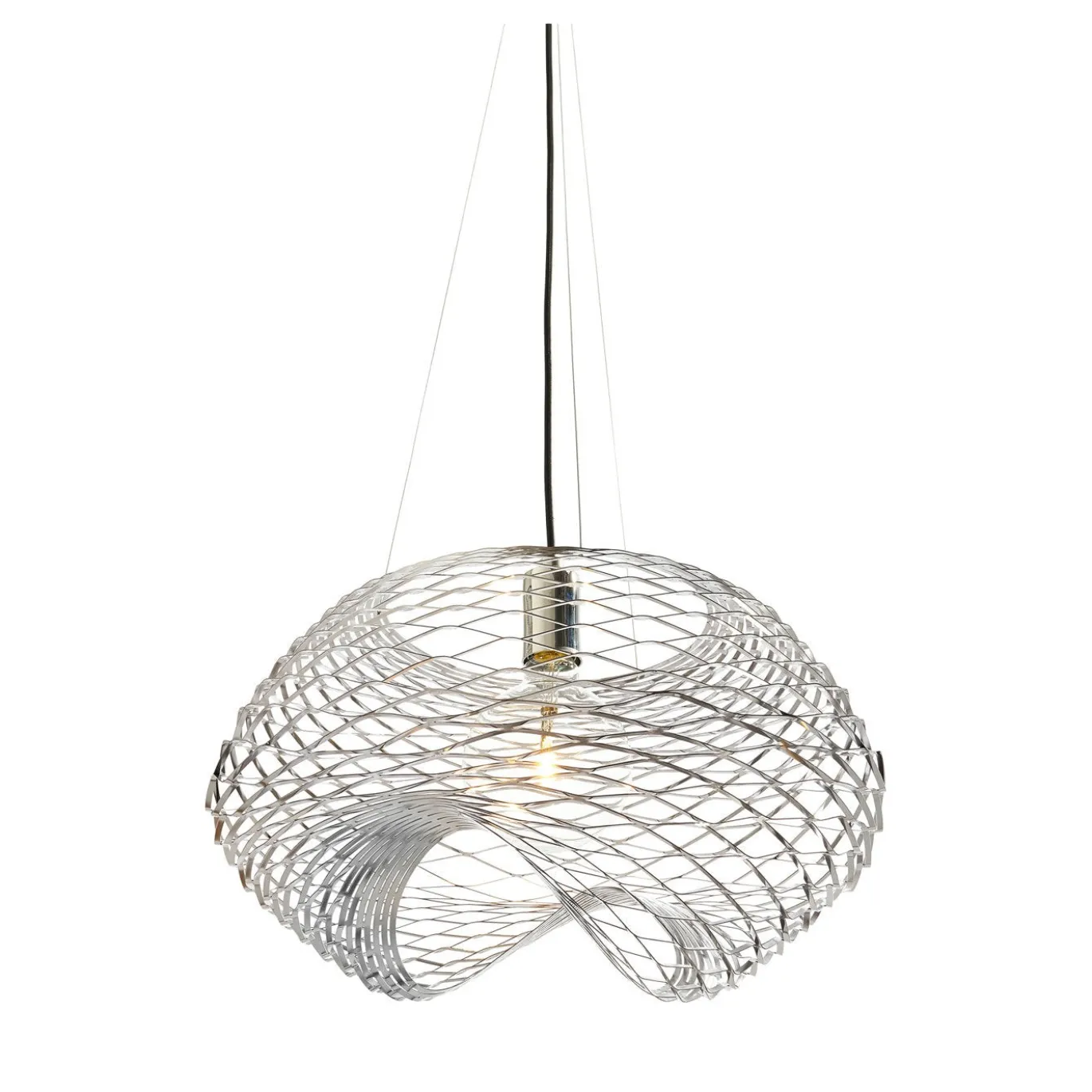 Lampada a sospensione Net Chrome di Paolo Ulian
