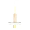 Lampada a sospensione Oriente in ottone e legno