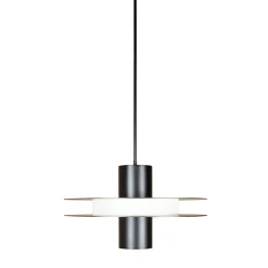 Lampada a sospensione Oriente Maxi Nera in metallo