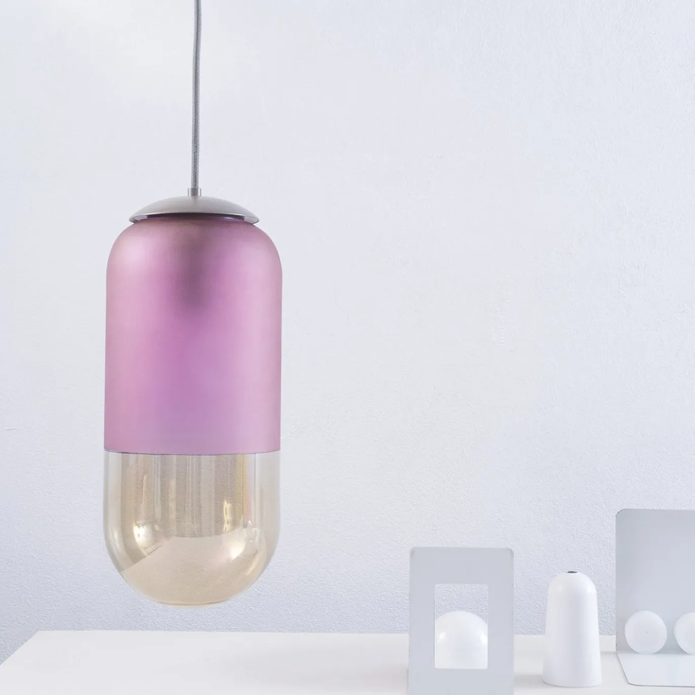 Lampada a sospensione Papalina Pink