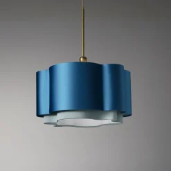 Lampada a sospensione Phlox Blue di Marta Laudani