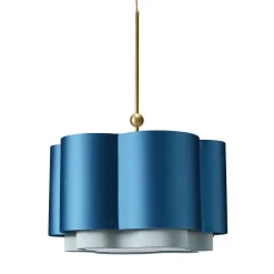 Lampada a sospensione Phlox Blue di Marta Laudani