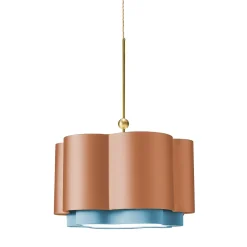 Lampada a sospensione Phlox color Sienna e Oceano di Marta Laudani