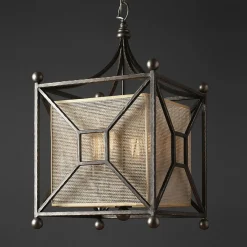 Lampada a Sospensione Quattro Lantern Grigia