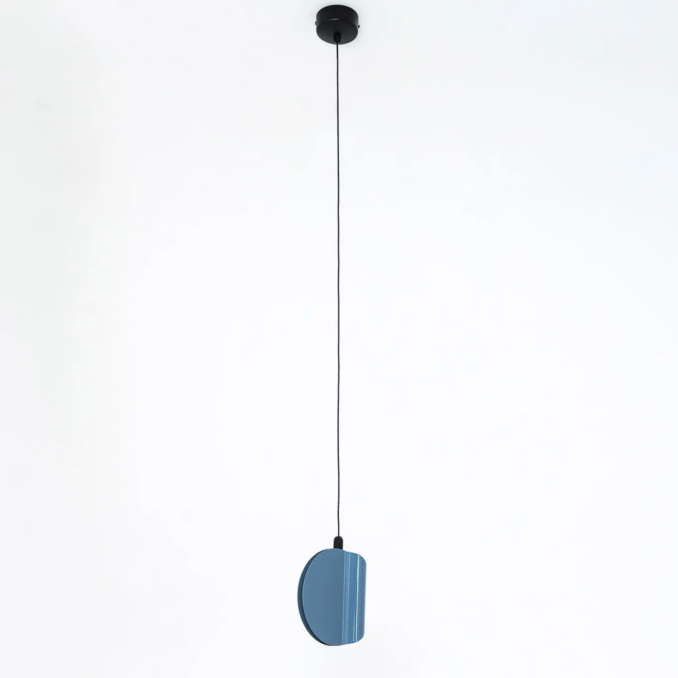 Lampada a Sospensione Rotante Oplà Blu Lucido