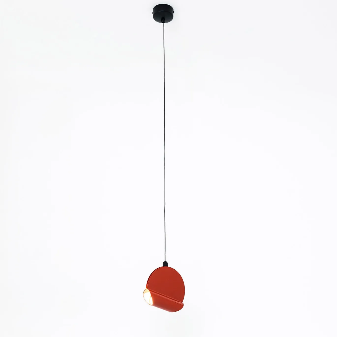 Lampada a Sospensione Rotante Oplà Rosso Lucido