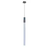 Lampada a sospensione Sbàrlusc in vetro indigo fumé e ottone Gunmetal di Isacco Brioschi