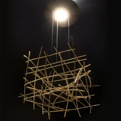 LAMPADA A SOSPENSIONE SCAFF IN FUSIONE DI OTTONE - FLAIR EDITION MADE BY NSL