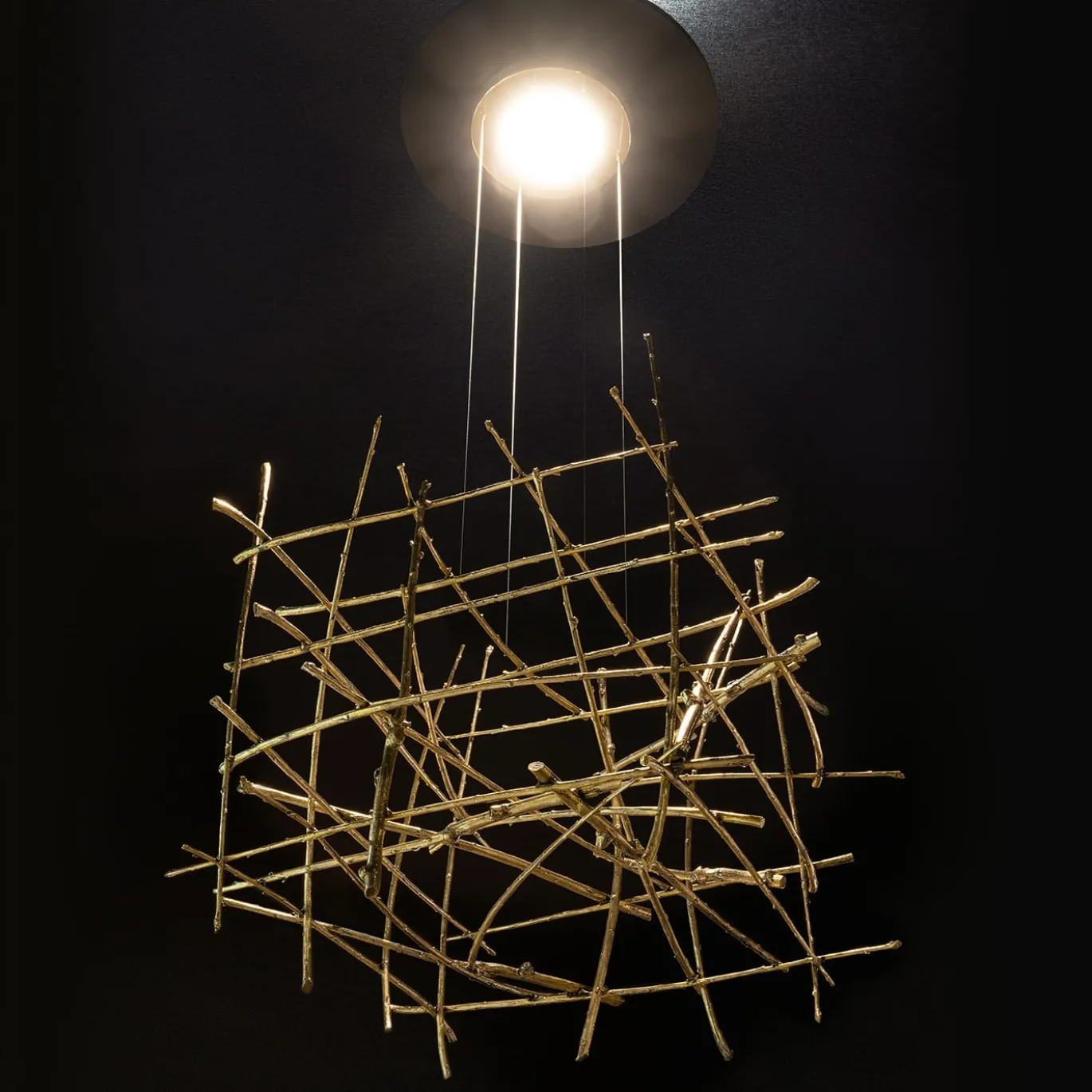 LAMPADA A SOSPENSIONE SCAFF IN FUSIONE DI OTTONE - FLAIR EDITION MADE BY NSL