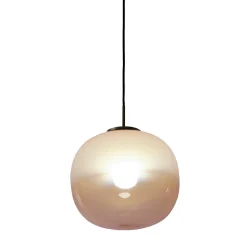 Lampada a sospensione singola in vetro rosa sfumato Jasmine