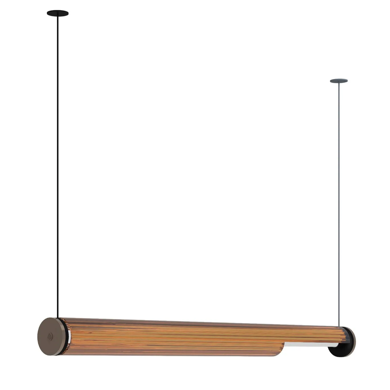 Lampada a sospensione singola Bon Ton in metallo bronzo