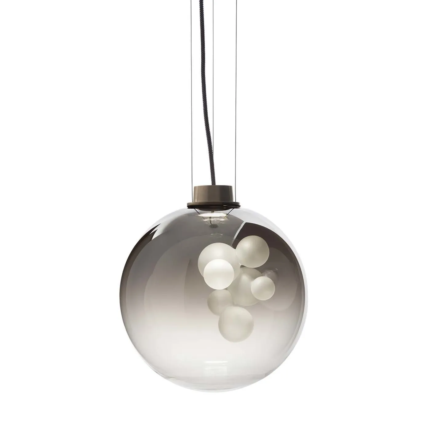 Lampada a Sospensione Soap Sphere in Vetro Grigio