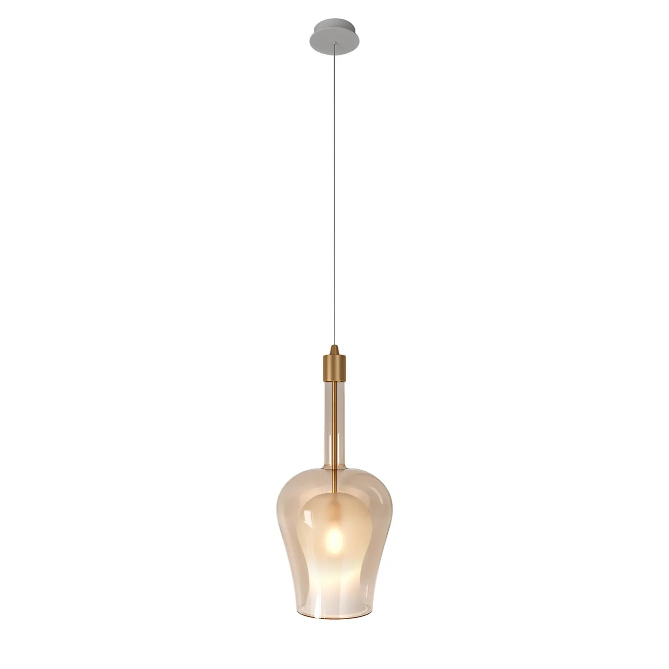 Lampada a sospensione Soffio in doppio vetro effetto oro #1
