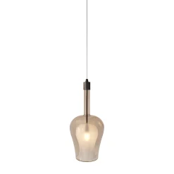Lampada a sospensione Soffio in doppio vetro effetto bronzo #1