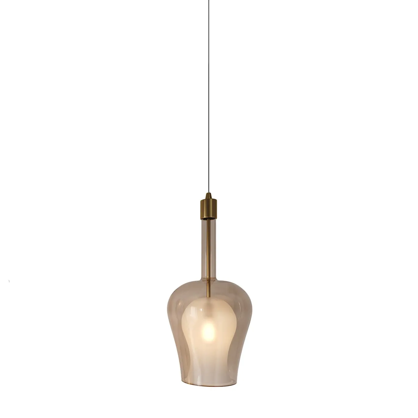 Lampada a sospensione Soffio in doppio vetro effetto bronzo #2