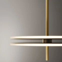 Lampada a sospensione Soul in ottone brunito chiaro
