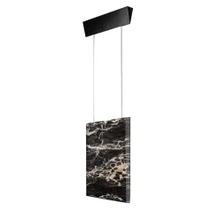 Lampada a sospensione Werner Sr. Portoro/Nero