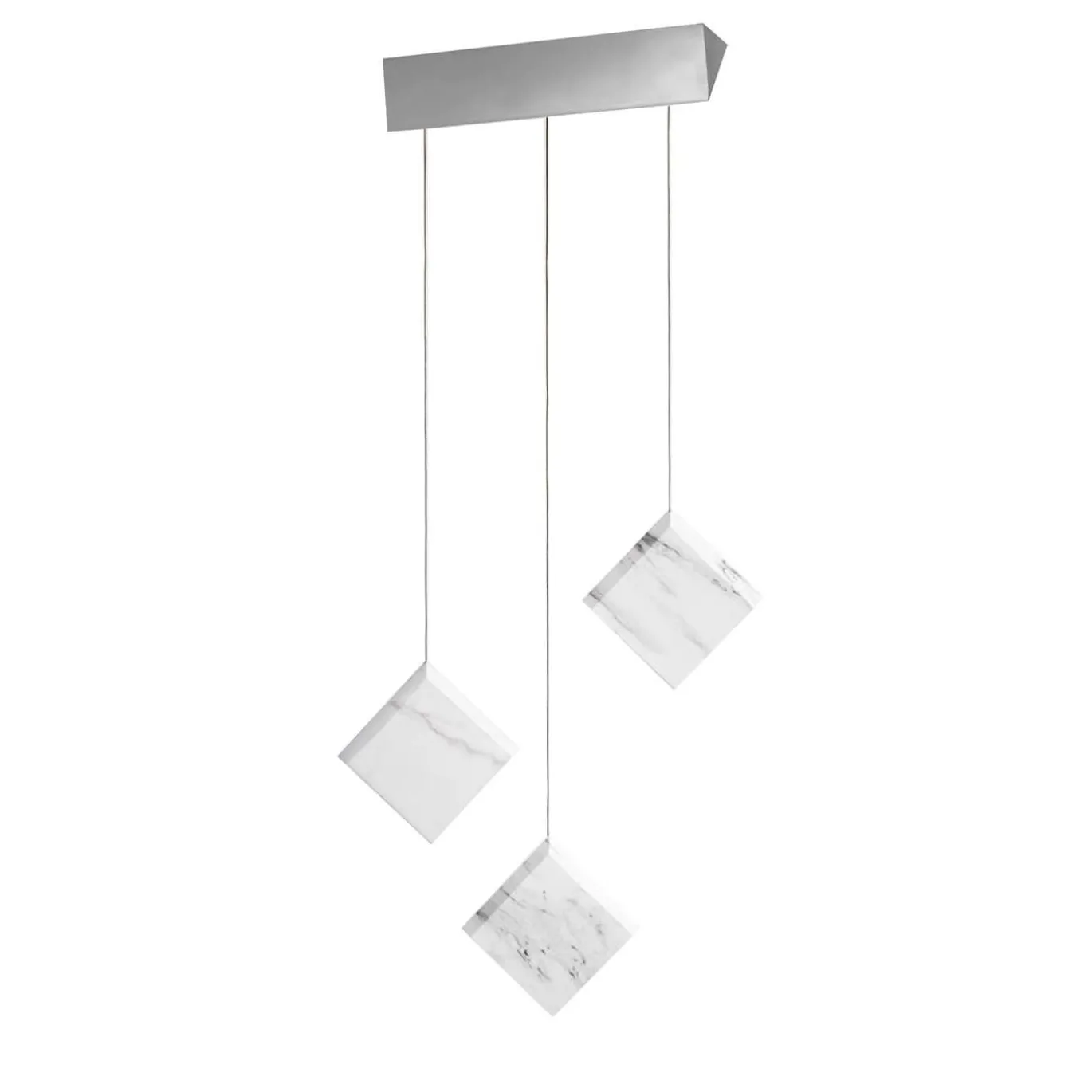 Lampada a sospensione Werner Jr. Carrara/Argento