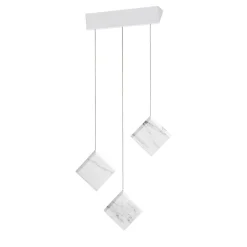 Lampada a sospensione Werner Jr. Carrara/Bianco