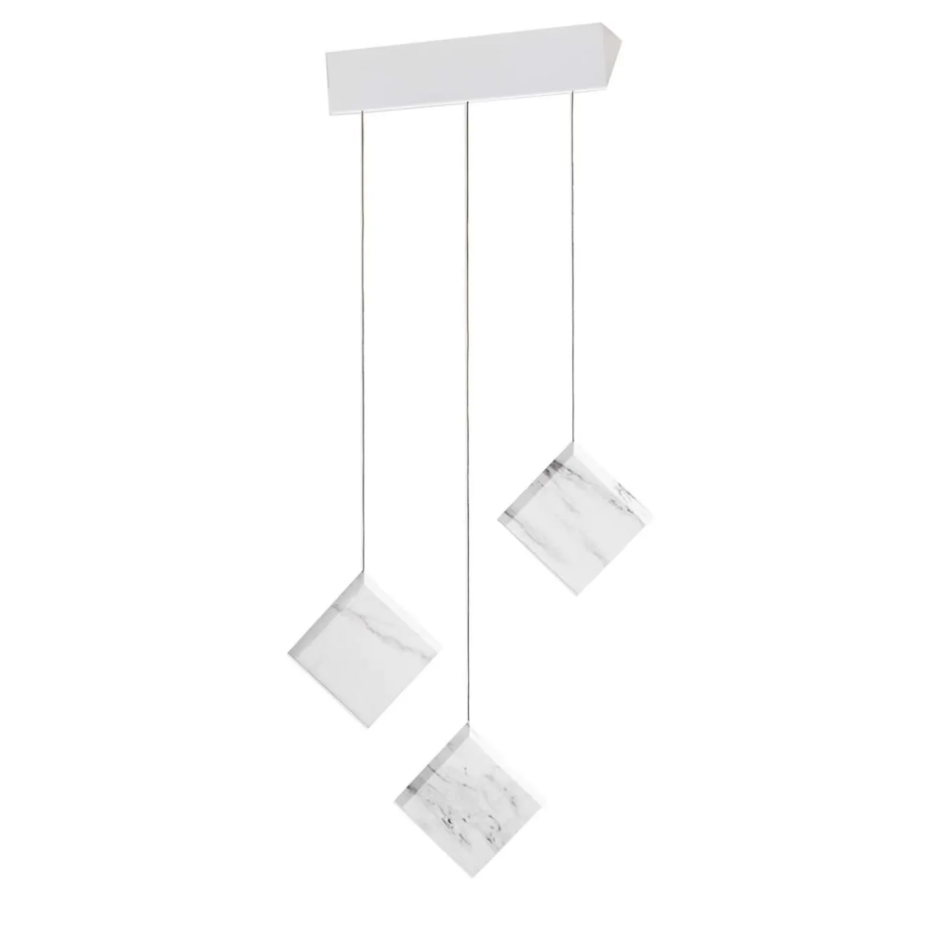 Lampada a sospensione Werner Jr. Carrara/Bianco