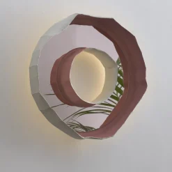 Lampada a specchio Ring Aura Pink di G. Botticelli & P. Paronetto