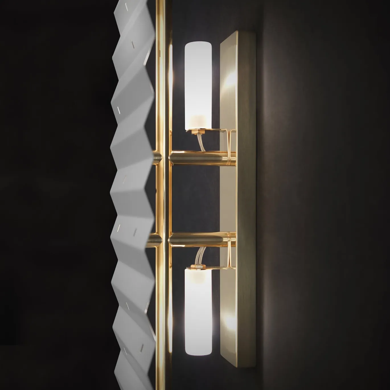 Lampada a stelo Wallie White di Bozzoli