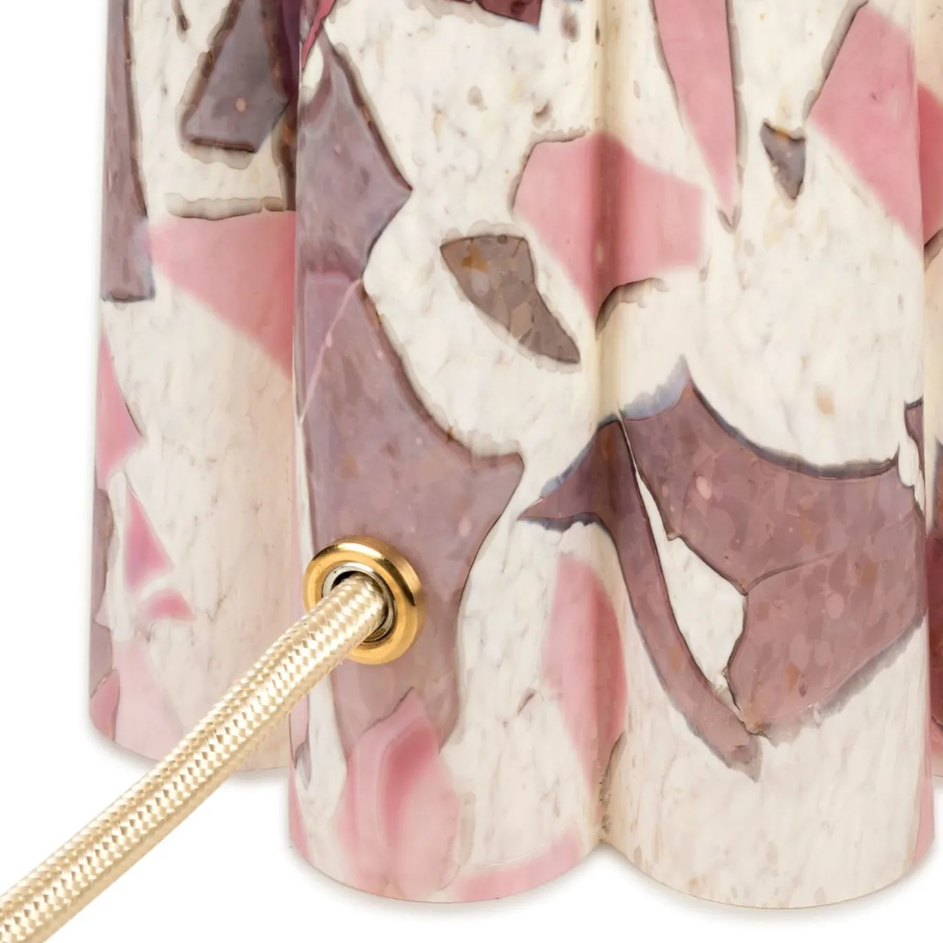 Lampada Bucket in vetro di Murano rosa