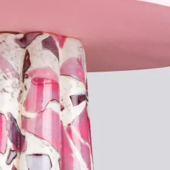 Lampada Bucket in vetro di Murano rosa