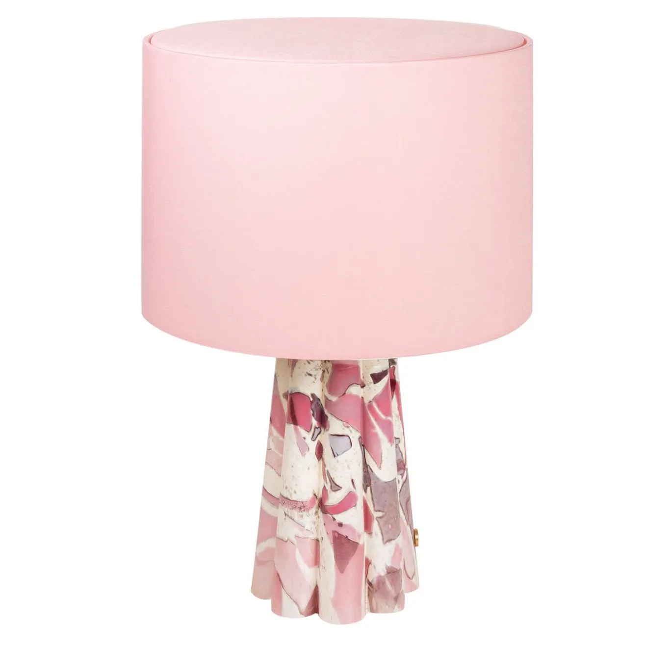 Lampada Bucket in vetro di Murano rosa