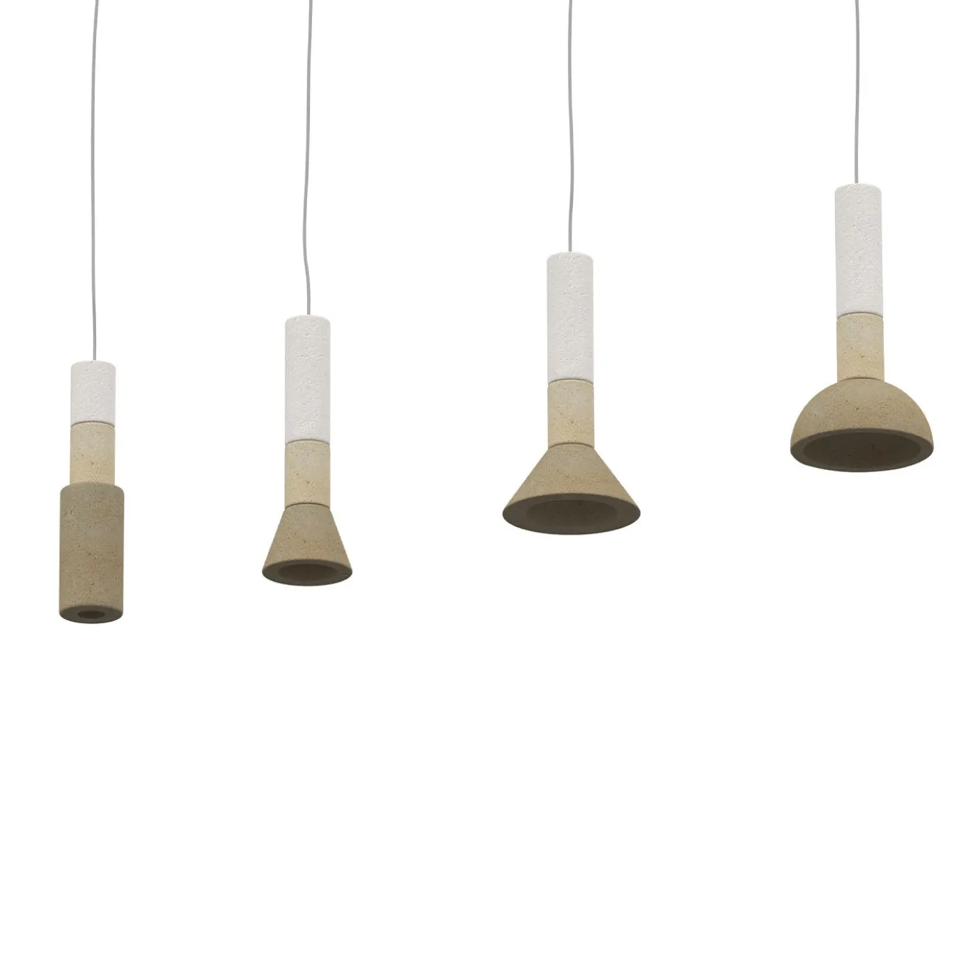 Lampada Cilindrica Sospese C in Pietra di Gumdesign