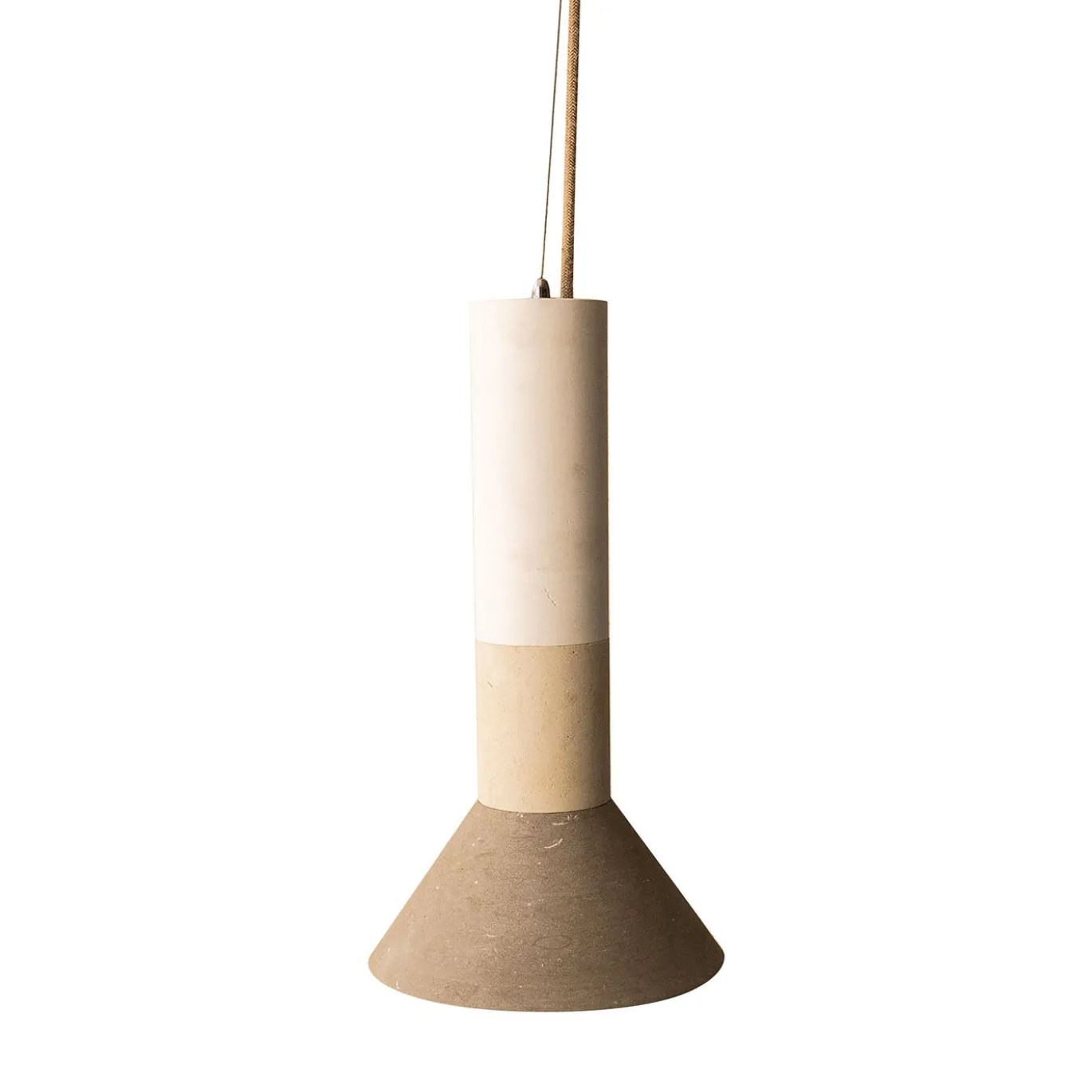 Lampada cilindrica Sospese D in pietra di Gumdesign