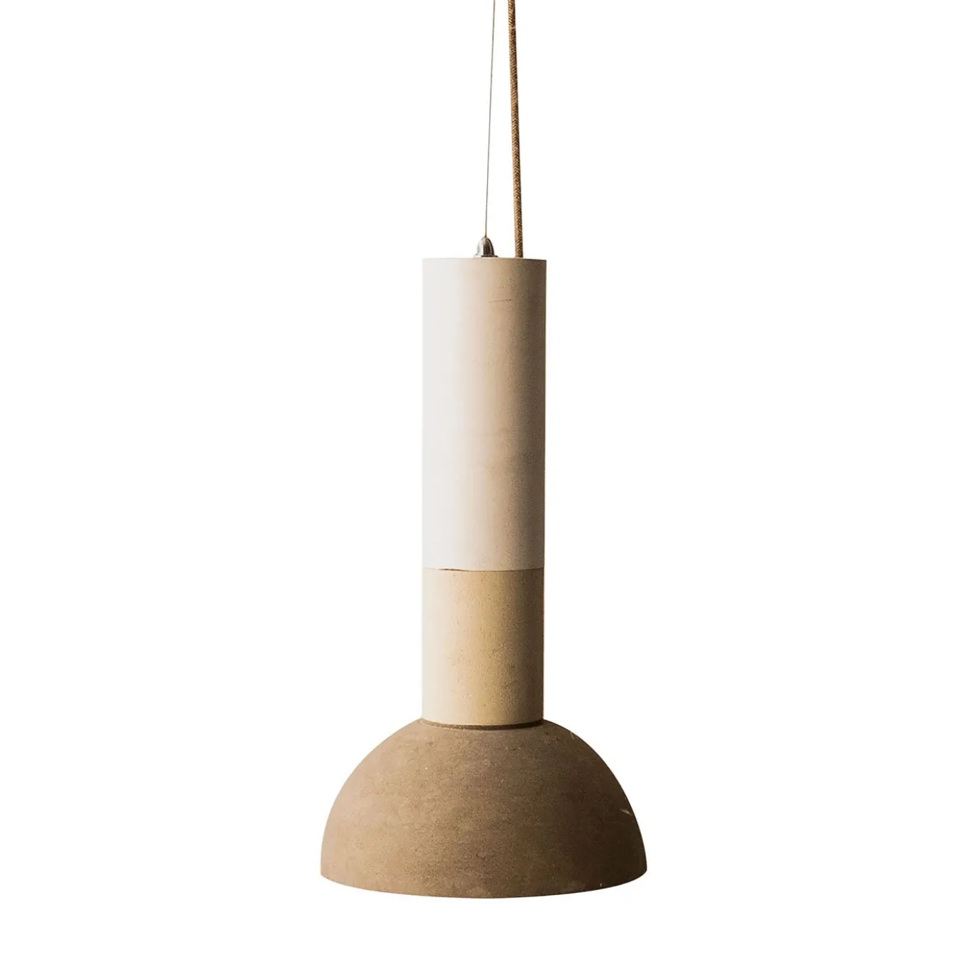 Lampada Cilindrica Sospese E in Pietra di Gumdesign