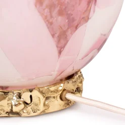 Lampada Crown in vetro di Murano rosa