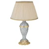 Lampada da comò bianca e oro