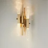 Lampada da parete a 4 luci in ottone e cristallo Mikado