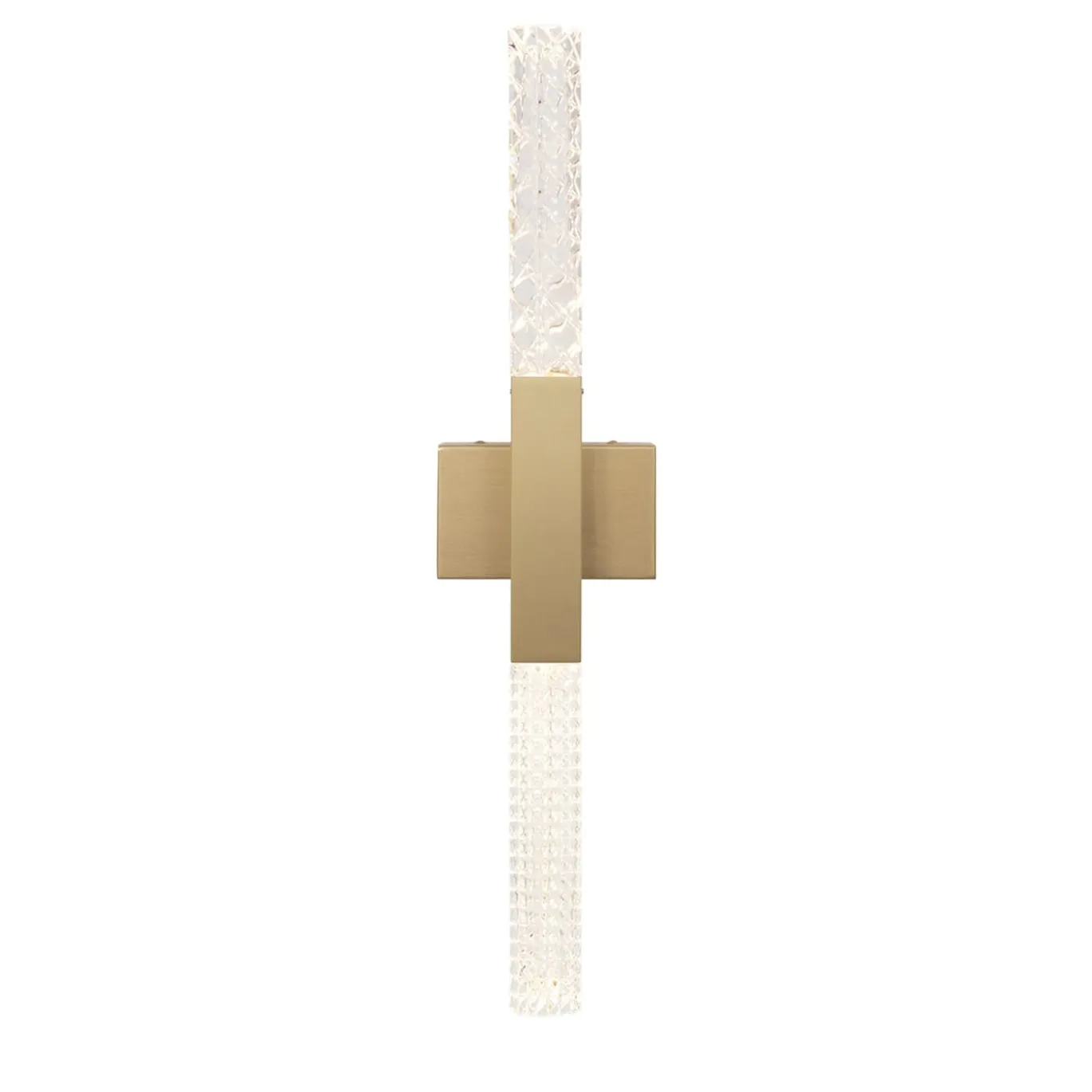 Lampada da parete a 2 luci in ottone e cristallo Mikado