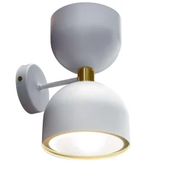Lampada da parete bianca a 2 luci Clessidra di Matteo Zorzenoni