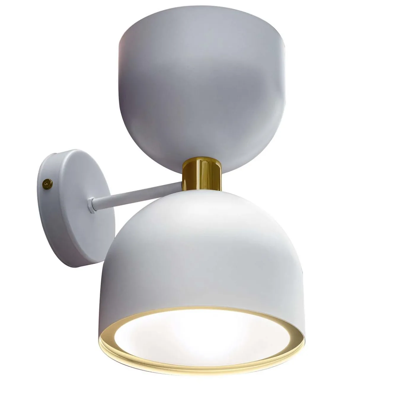 Lampada da parete bianca a 2 luci Clessidra di Matteo Zorzenoni