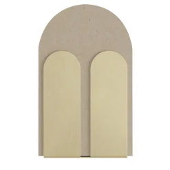 Lampada da parete Bifora Beige Lecce Limestone & Brushed Brass di Apospersano