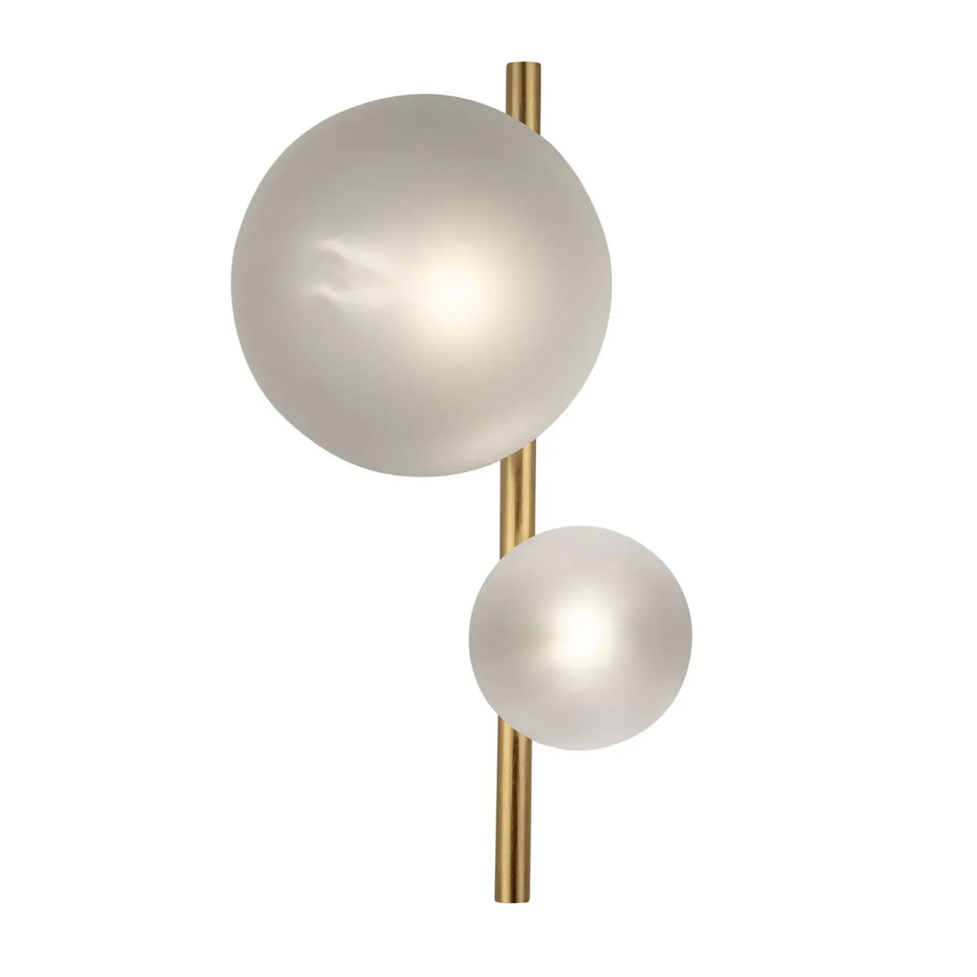 Lampada da parete Bubbles A2 in vetro borosilicato satinato