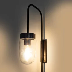 Lampada da parete Ciuccio in ottone nero
