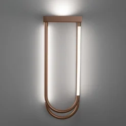Lampada da parete Collier con finitura rame Yamana