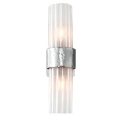 Lampada da parete contemporanea in argento