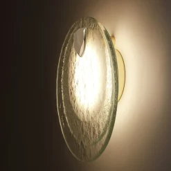Lampada da parete Crystal Shield in vetro trasparente