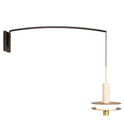Lampada da parete Curva d'Oriente in acciaio nero