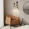 Lampada da parete doppia Peacock in ottone